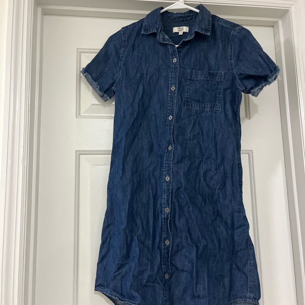 Denim Button-Up Dress